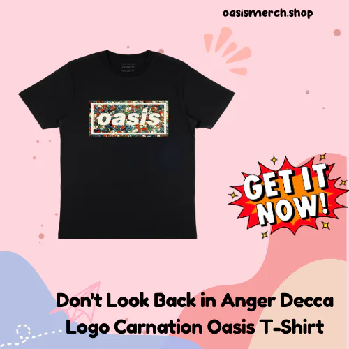 Don't Look Back in Anger Decca Logo Carnation DTNK2108 Oasis T-Shirt